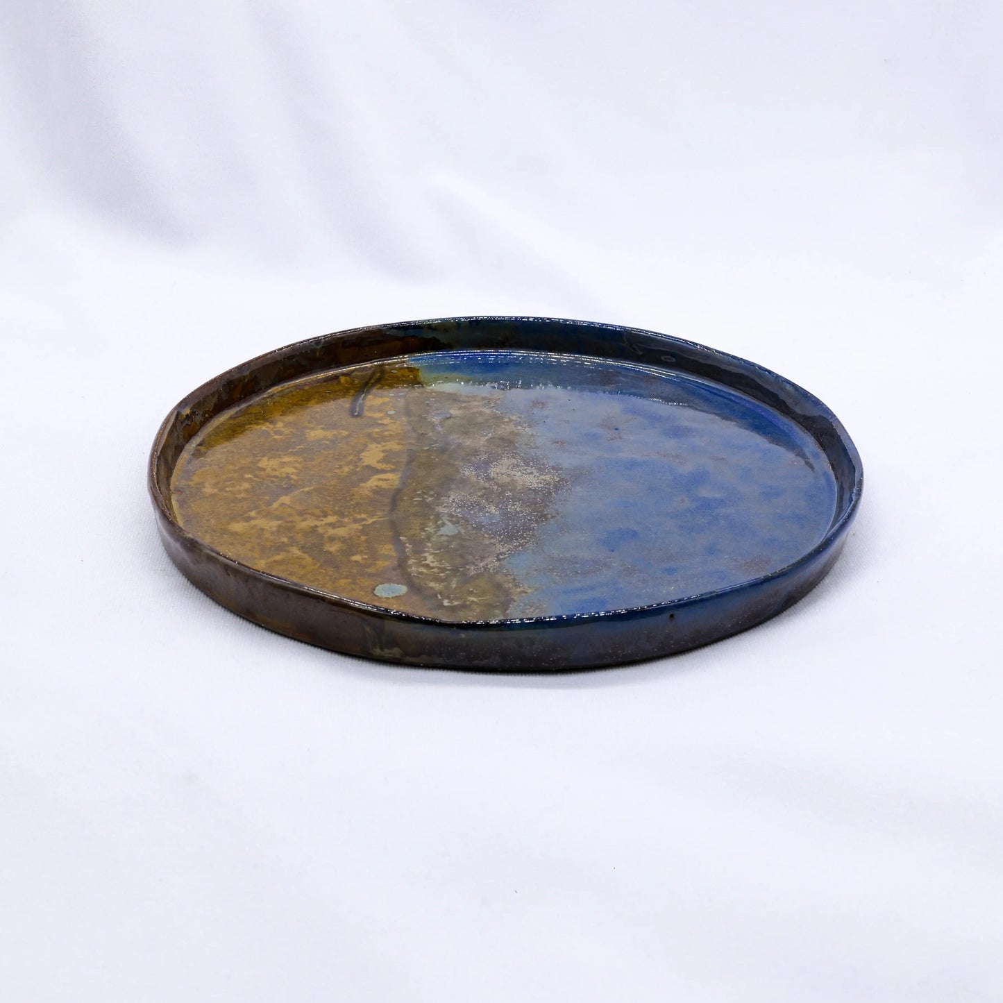 27 cm Oceanis Smoked Grey Large Stoneware Handmade Ceramic Dinner Plate Ribera Handmade Ceramics