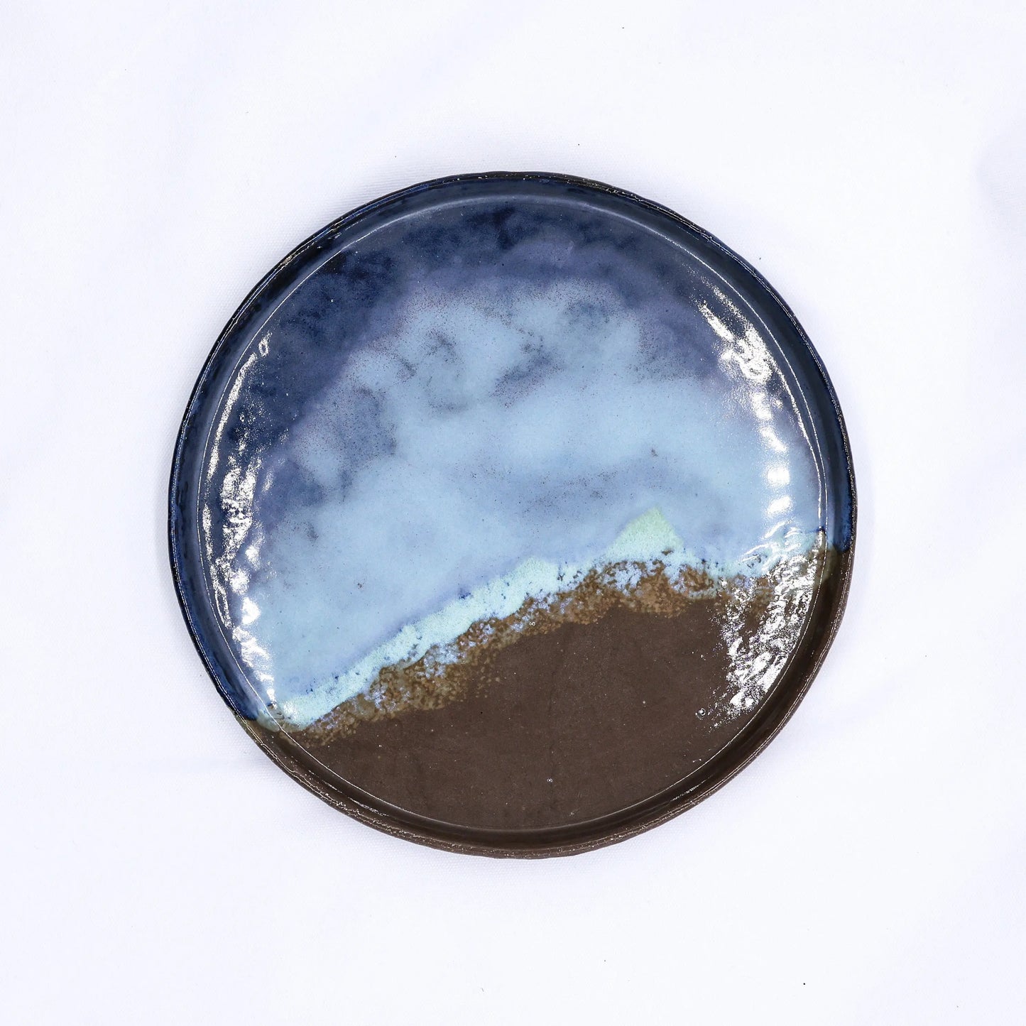 27 cm Seabrook Smoked Grey Large Stoneware Handmade Ceramic Dinner Plate Ribera Handmade Ceramics