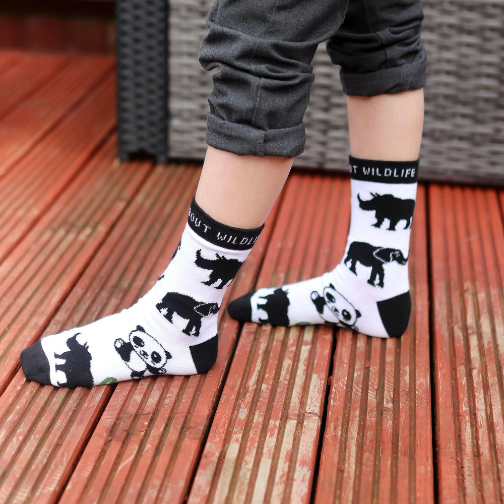 Wild About Wildlife Organic Cotton Kids Socks Eco Kiddies