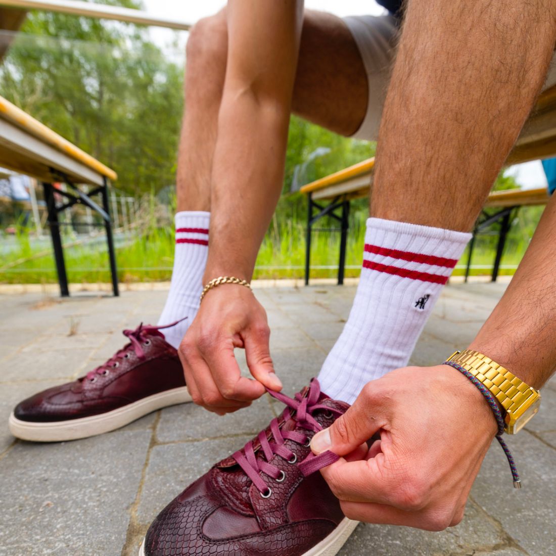 White Athletic Bamboo Socks Swole Panda