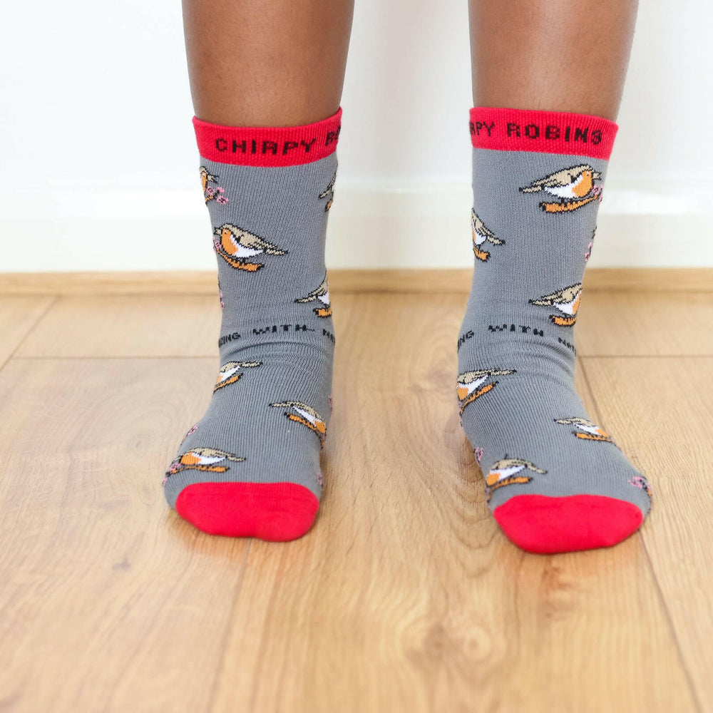 Chirpy Robin Organic Cotton Kids Socks Eco Kiddies
