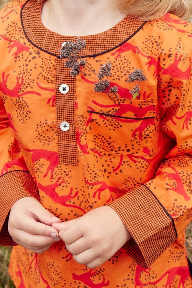 the unspotted leopard Kids Organic Cotton Pyjama Trouser Set Kutti Lulu