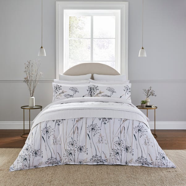 Natural Dorma Purity Meadow 100% Cotton Duvet Cover and Pillowcase Set Dunelm