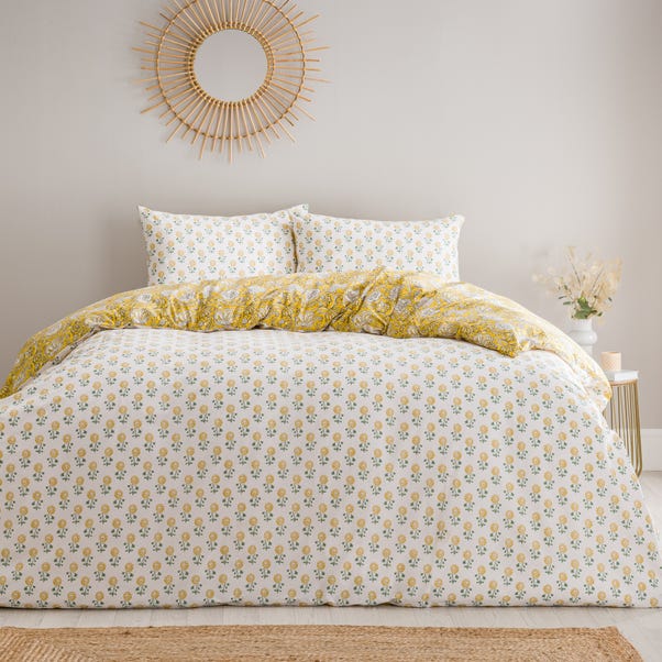 Lizzy Tile Cotton Duvet Cover & Pillowcase Set Dunelm