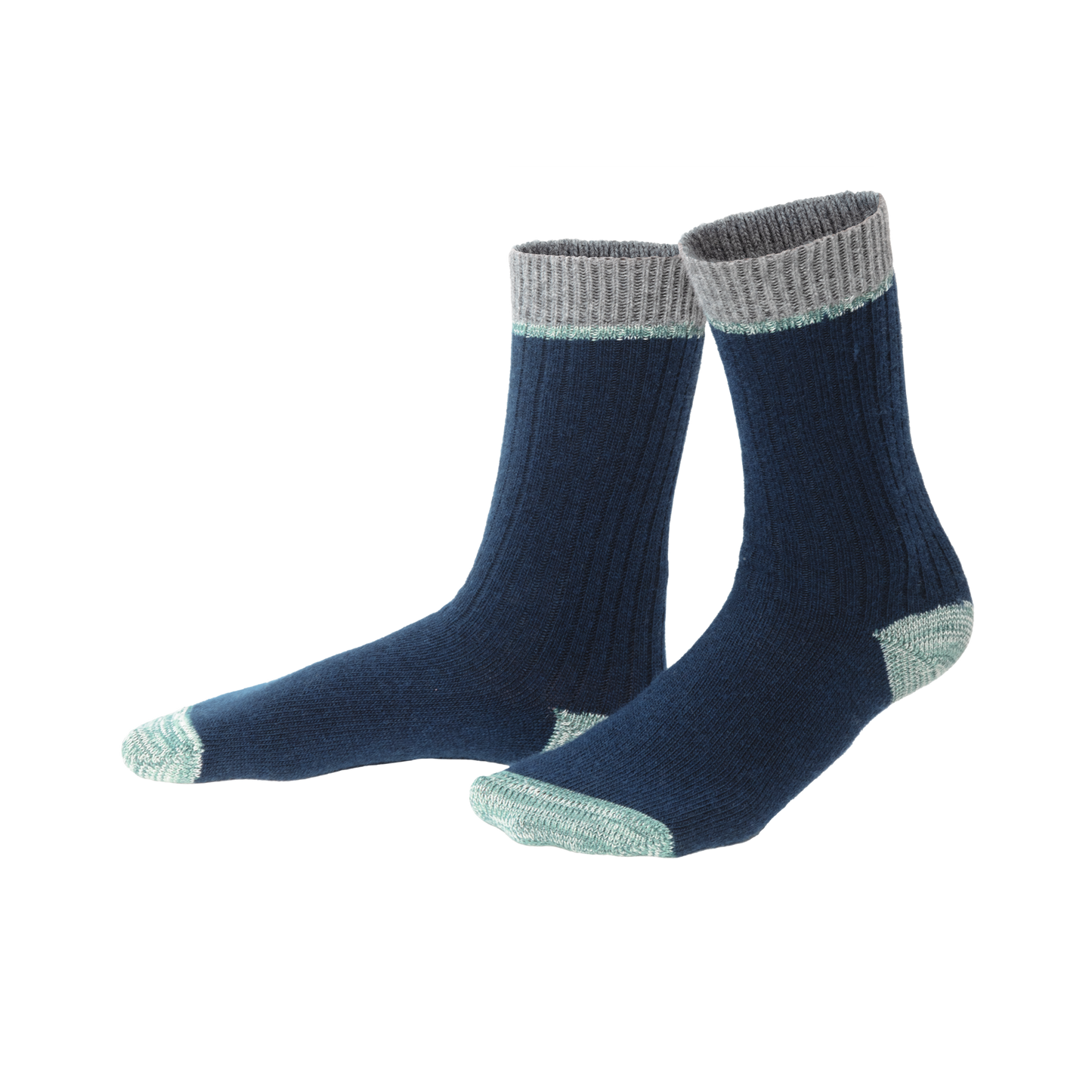Organic Wool & Cotton Socks Two Tone Earth Wardrobe