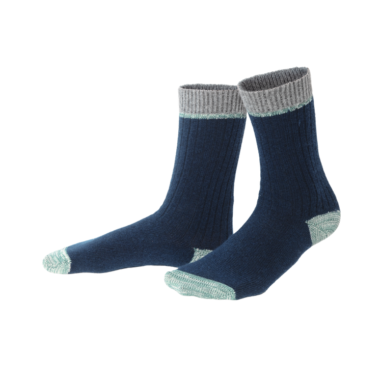 Organic Wool & Cotton Socks Two Tone Earth Wardrobe