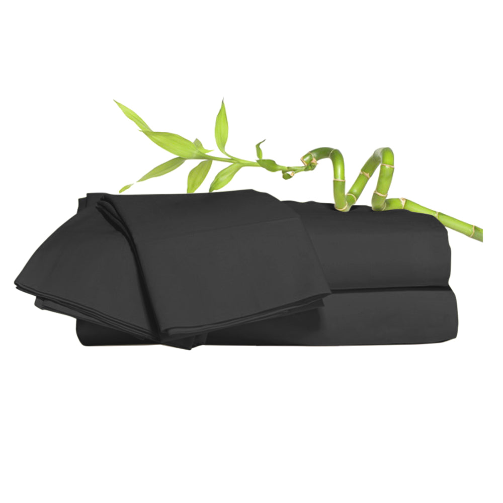 Bamboo Duvet Bed Set in Black Euphoric Bedding