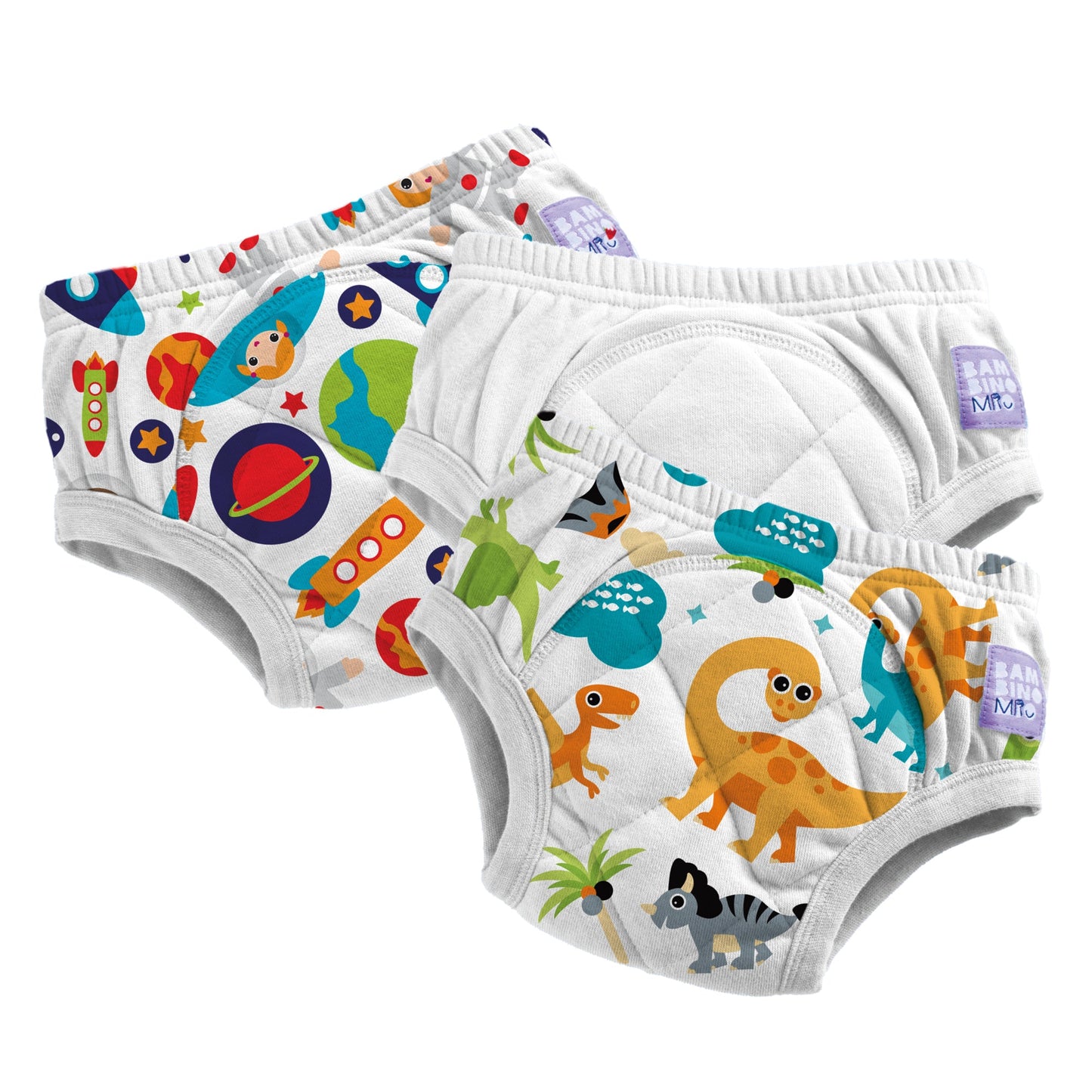 3 Pack Reusable Potty Training Pants in Combo White - Enhanced Design Bambino Mio (UK)