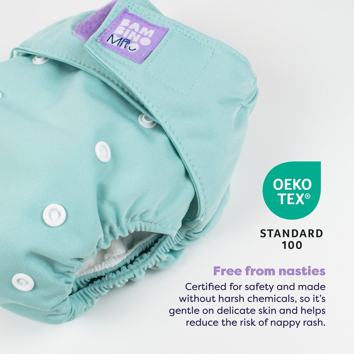 Revolutionary Reusable Nappy in Aqua Bambino Mio (UK)