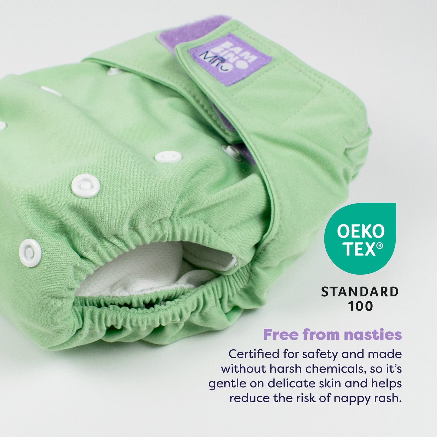 Revolutionary Reusable Nappy in Mint Bambino Mio (UK)
