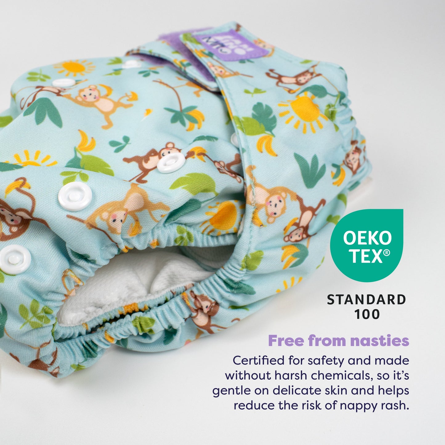 Revolutionary Reusable Nappy in Cheeky Monkeys Bambino Mio (UK)