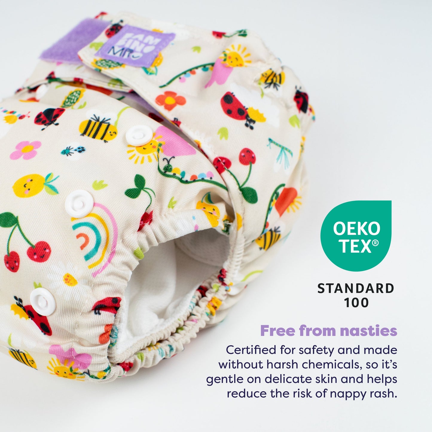Revolutionary Reusable Nappy in Sunshine Friends Bambino Mio (UK)
