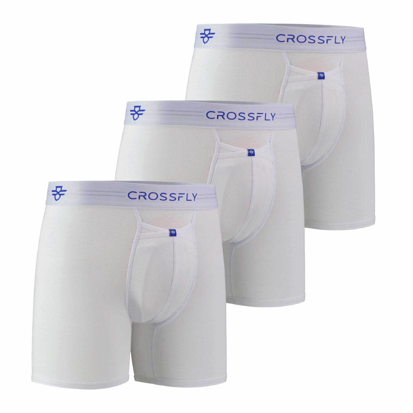 3-pack: IKON X Men's 6" Boxers - White Crossfly