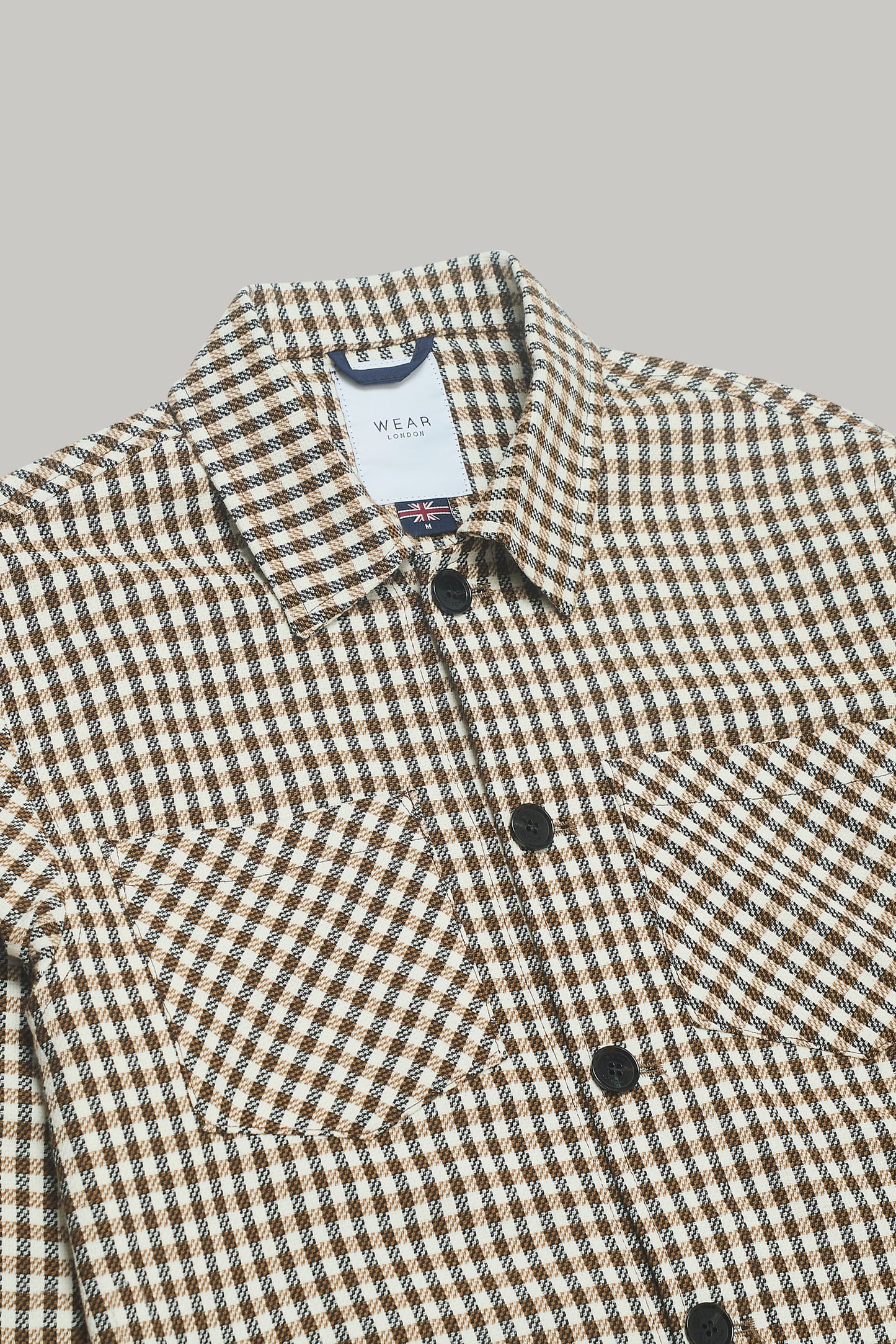 Bart Overshirt - Tan Check Silvia Wear London