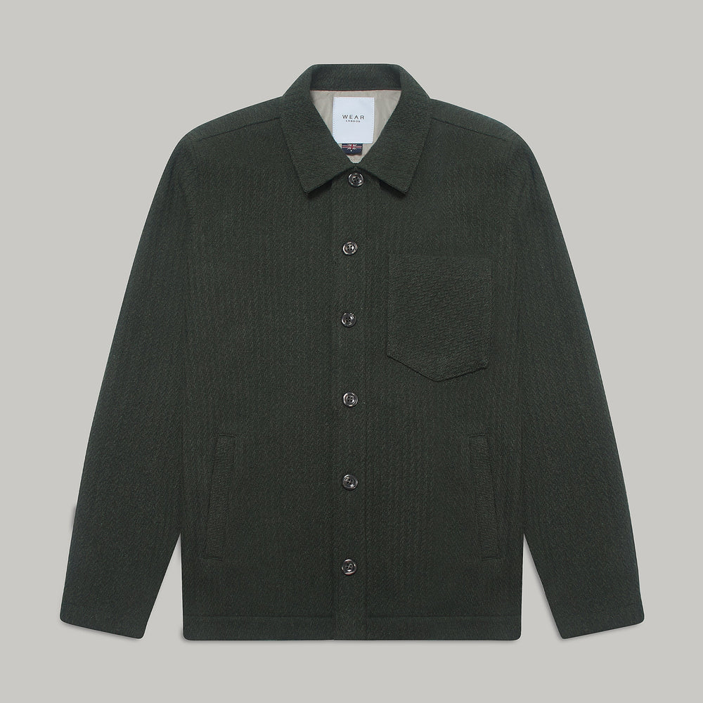 Theydon Overshirt - Olive Waffle Wear London