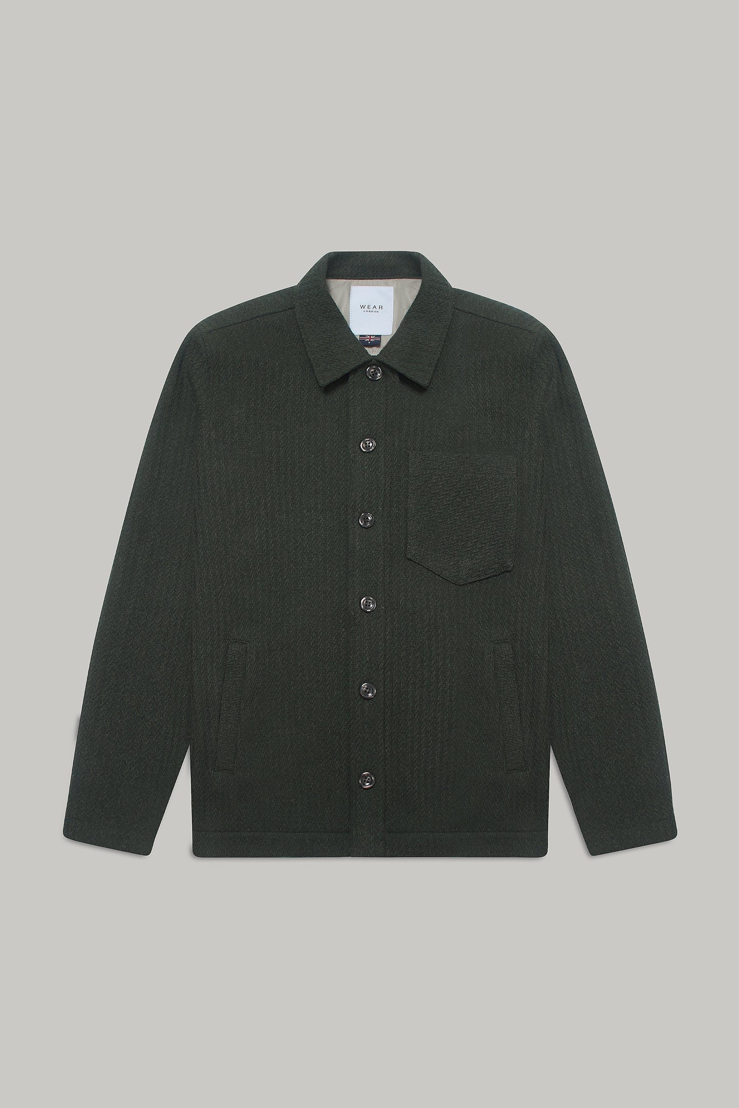Theydon Overshirt - Olive Waffle Wear London