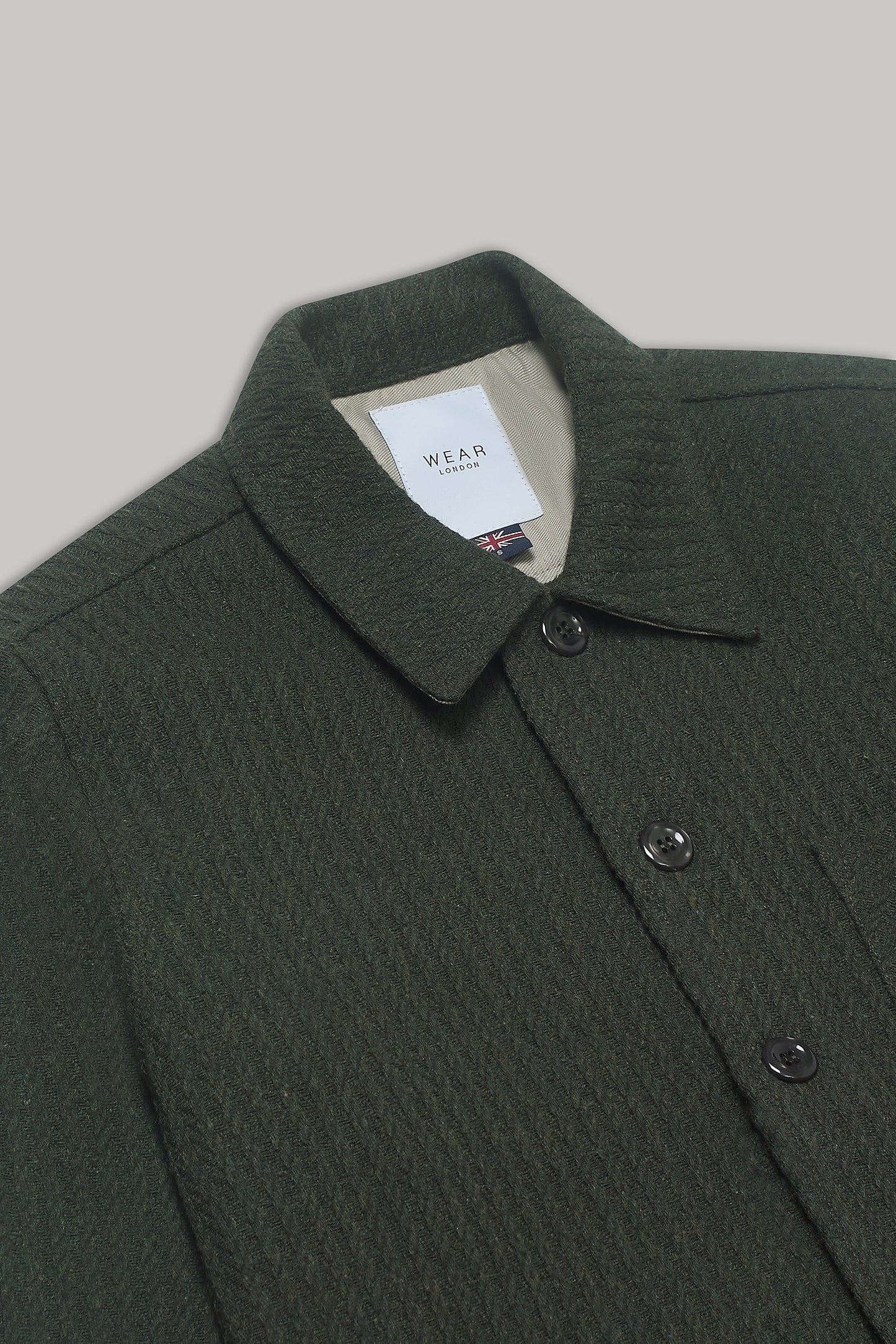 Theydon Overshirt - Olive Waffle Wear London