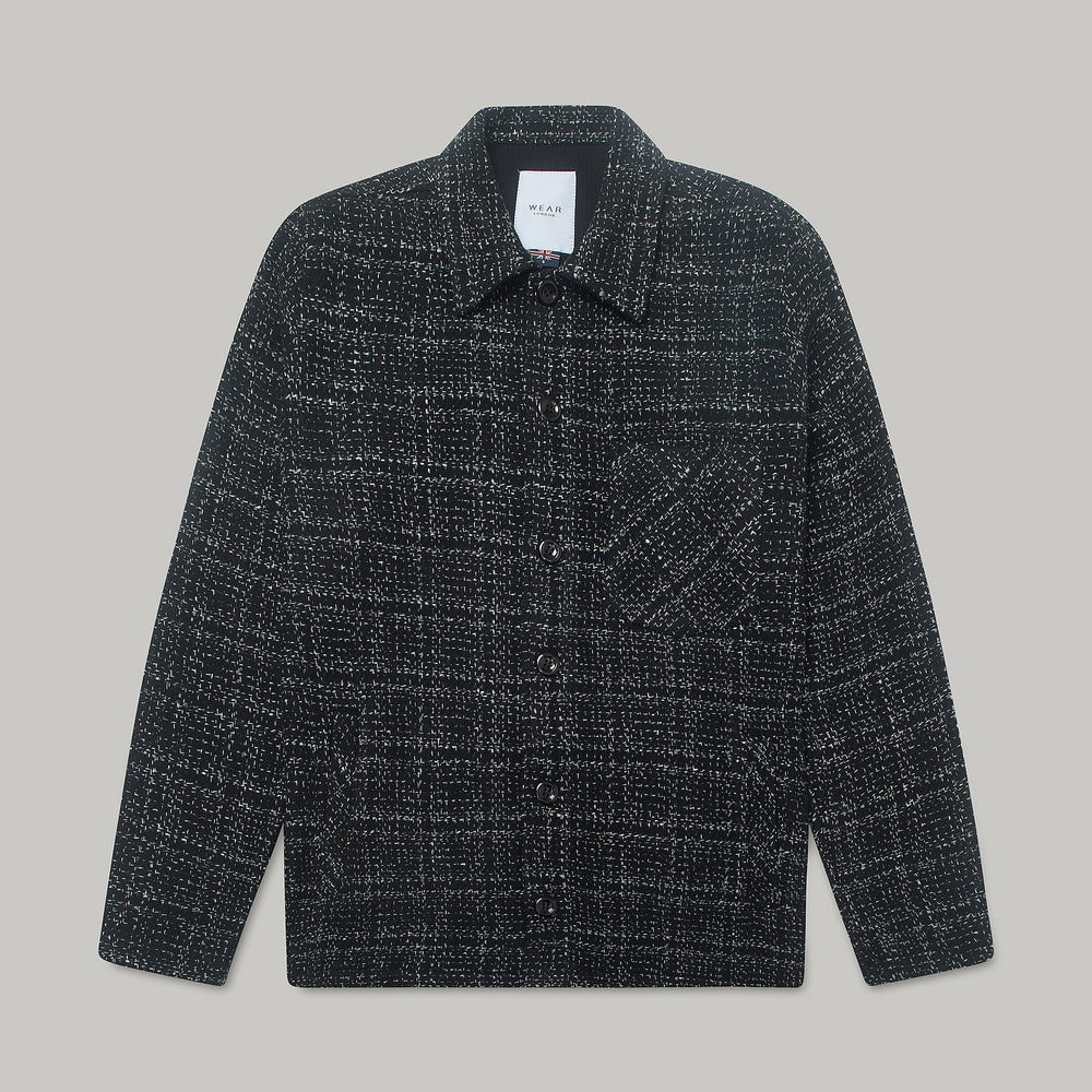 Theydon Frame Overshirt - Black / White Wear London