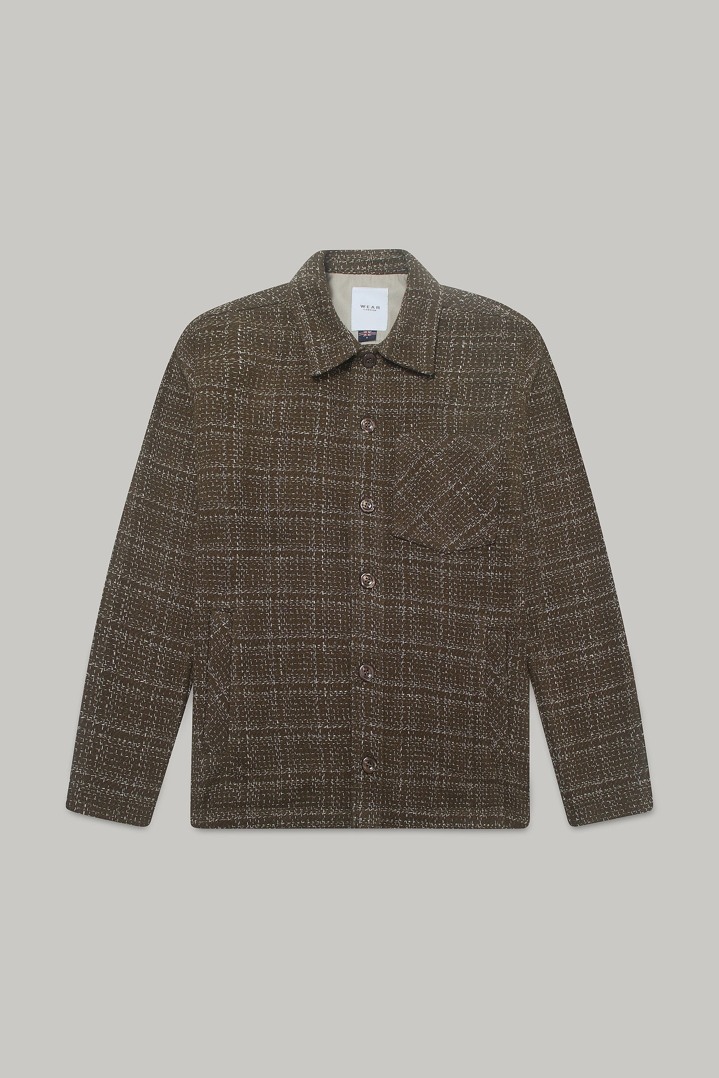 Theydon Frame Overshirt - Mocha / Ecru Wear London