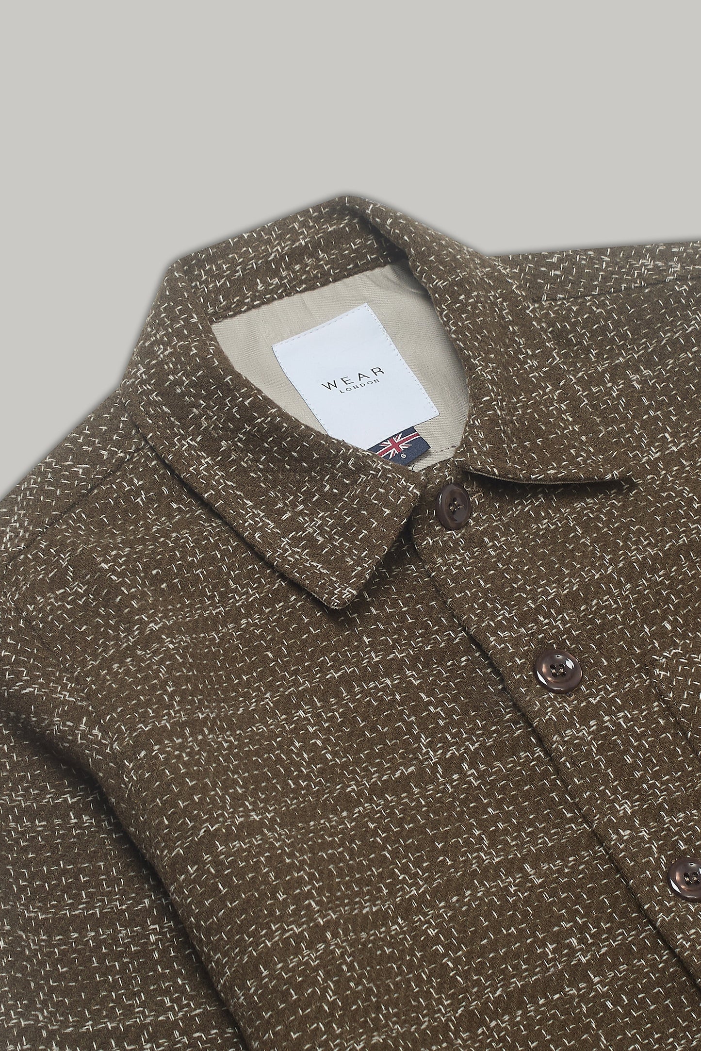 Theydon Frame Overshirt - Mocha / Ecru Wear London