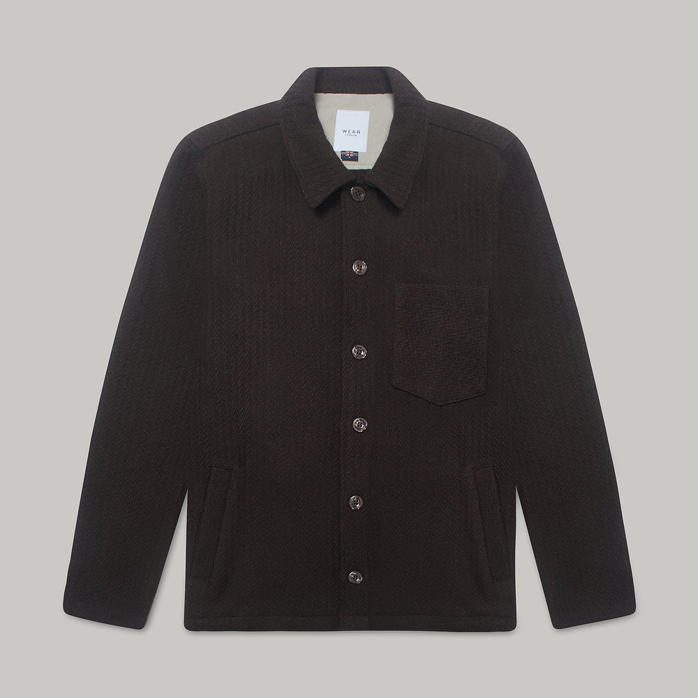 Theydon Overshirt - Chocolate Waffle Wear London