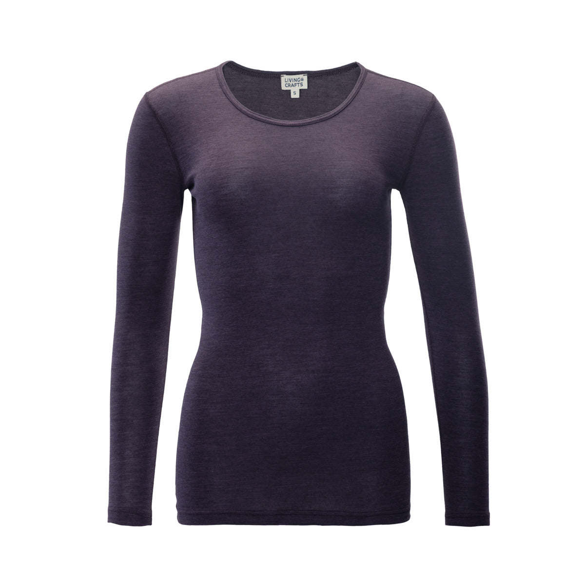 Wool & Organic Cotton Long Sleeve T-shirt: Womens Earth Wardrobe