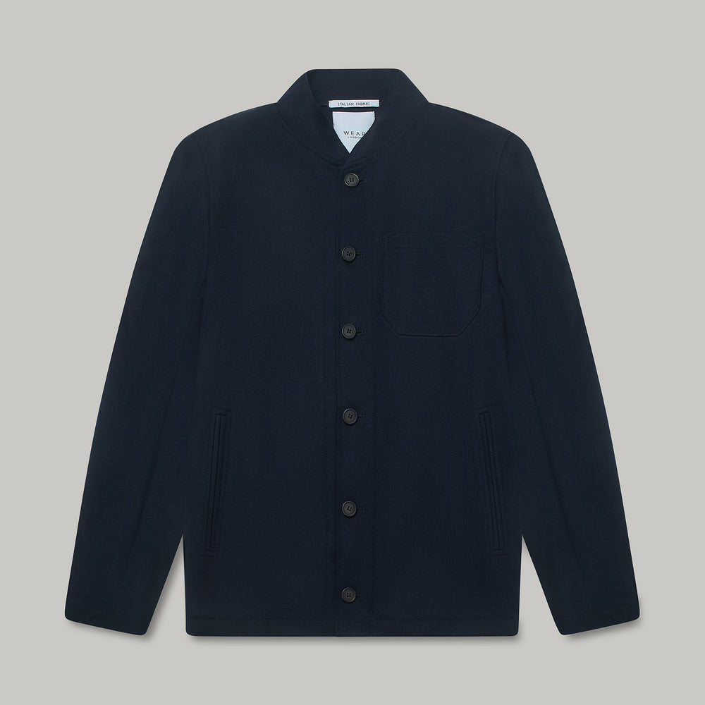 Aldgate Shacket - Navy Wool Wear London