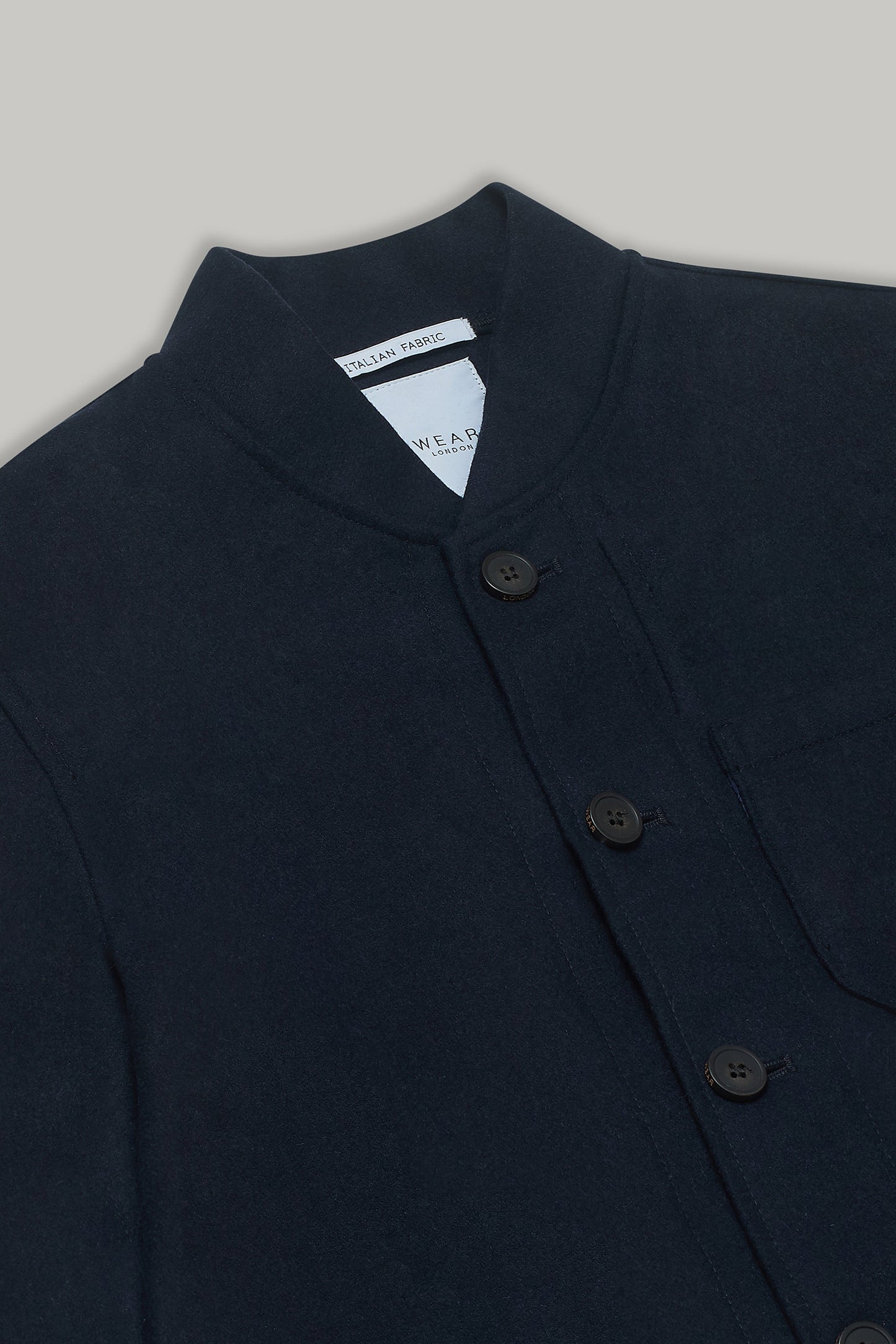 Aldgate Shacket - Navy Cashmere Wool Wear London