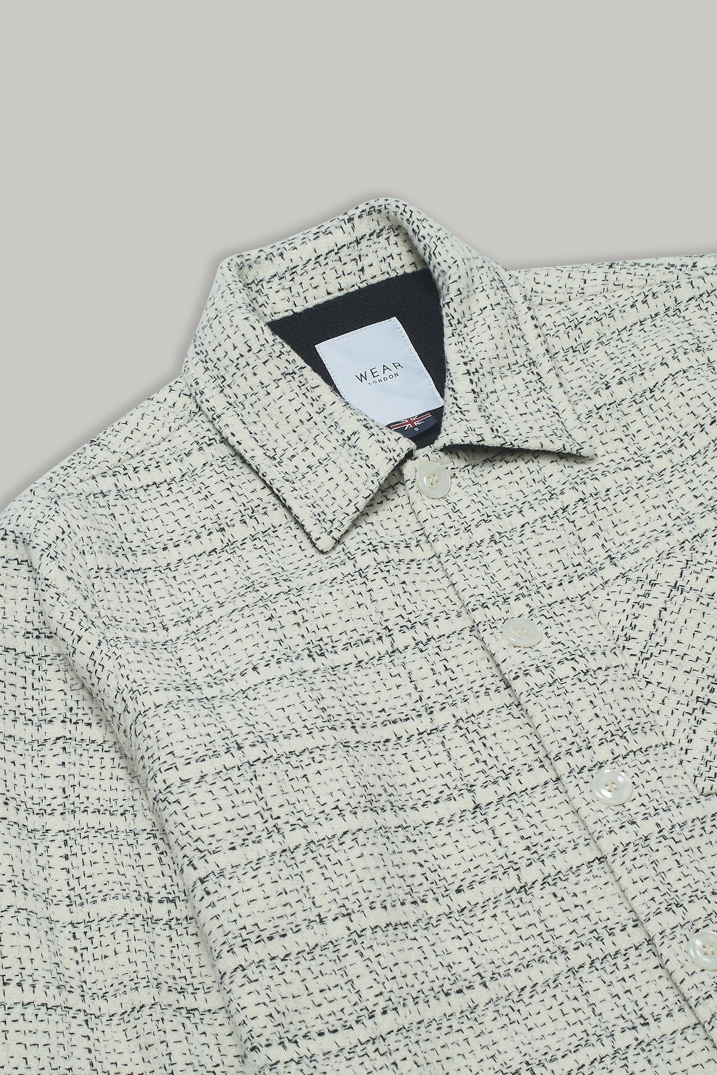 Theydon Frame Overshirt - Ecru / Black Wear London