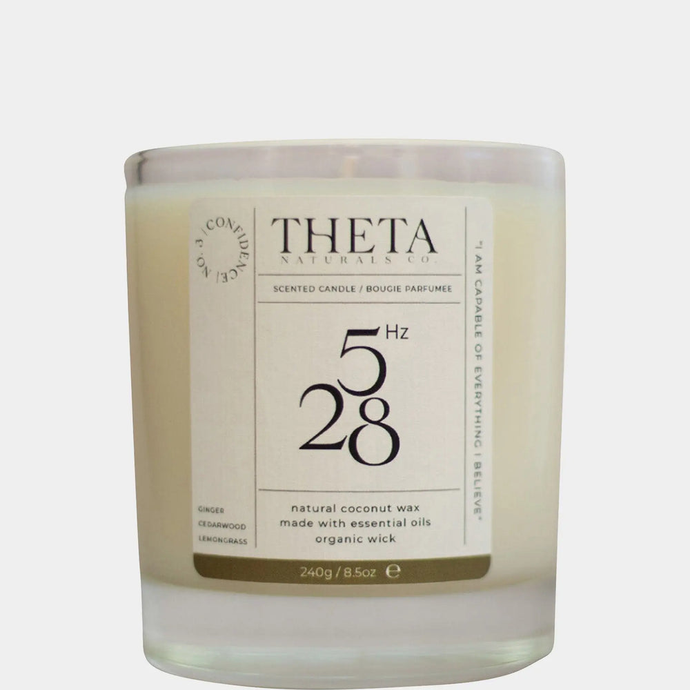 528Hz Confidence Candle - Solar Plexus Chakra Theta Naturals Co