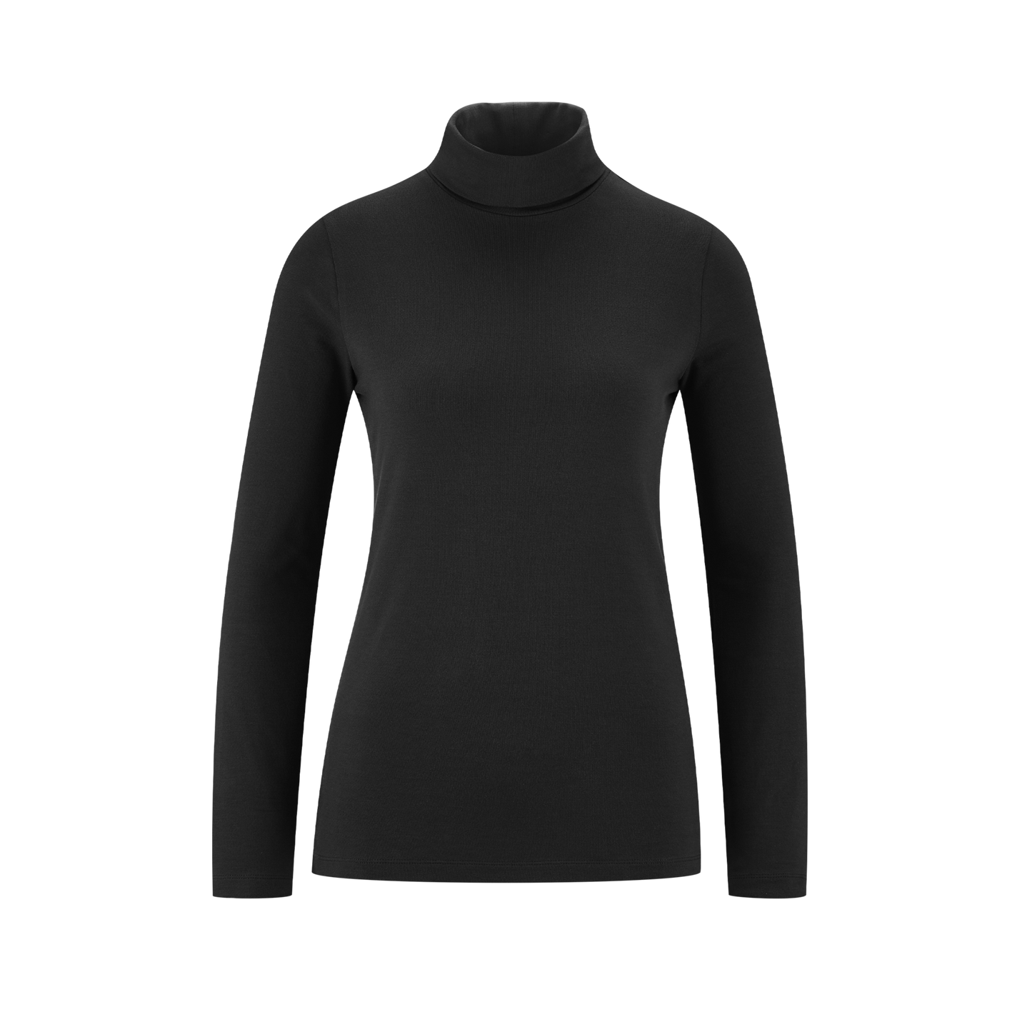Organic Long Sleeve Stretch Turtleneck T-shirt: Womens Earth Wardrobe
