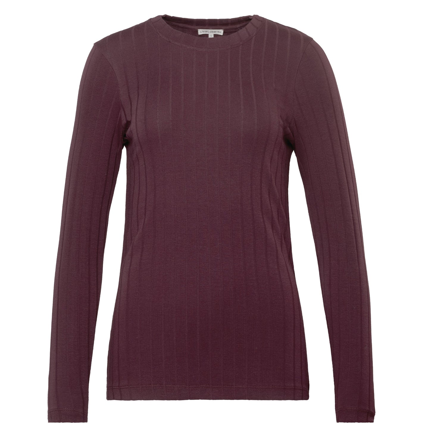 Organic Cotton Ribbed Long Sleeve T-shirt: Womens Earth Wardrobe