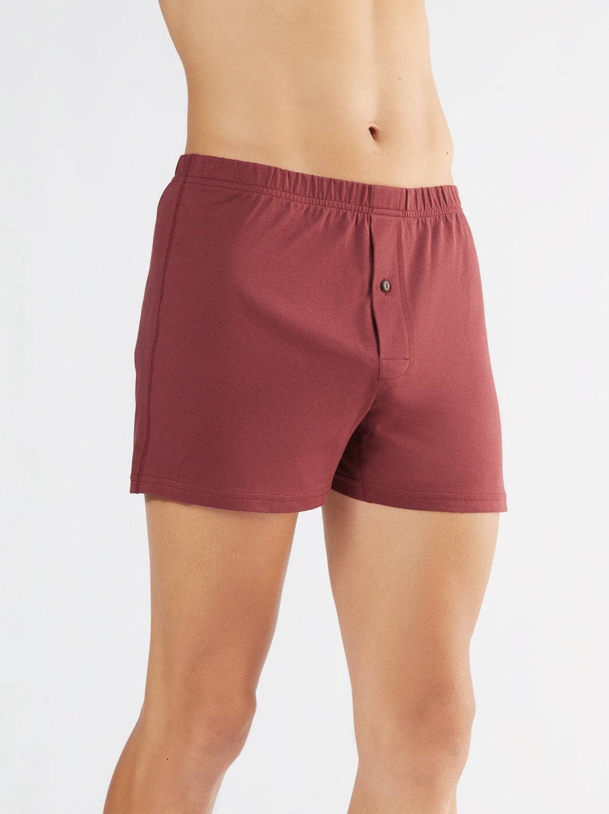 Organic Boxer Shorts with Button: Mens Earth Wardrobe