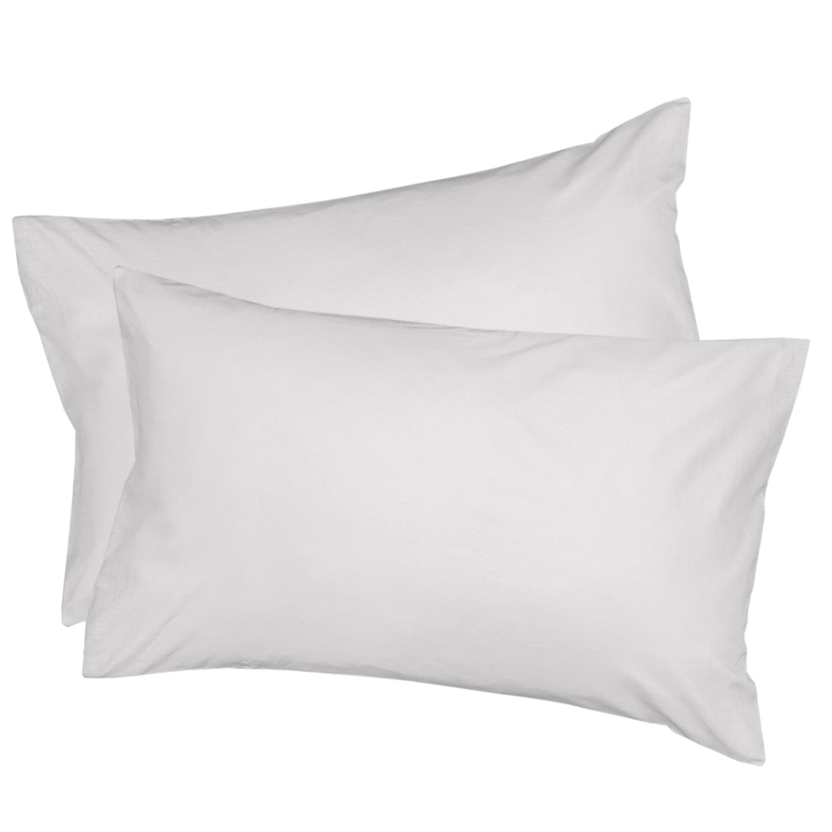 Egyptian Cotton Pillowcases in Light Grey (2 pack) Euphoric Bedding