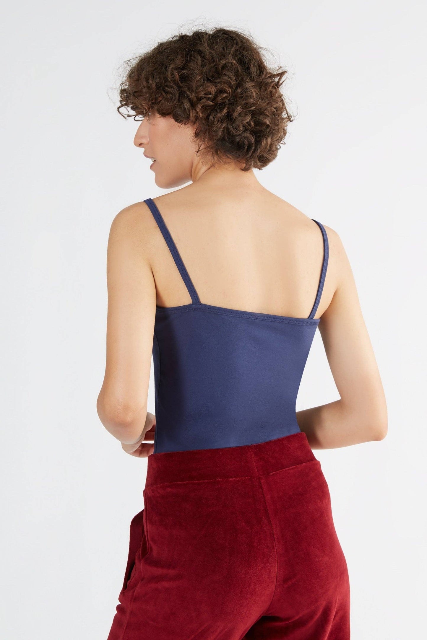 Organic Stretch Vest with Spaghetti Straps: Womens Earth Wardrobe