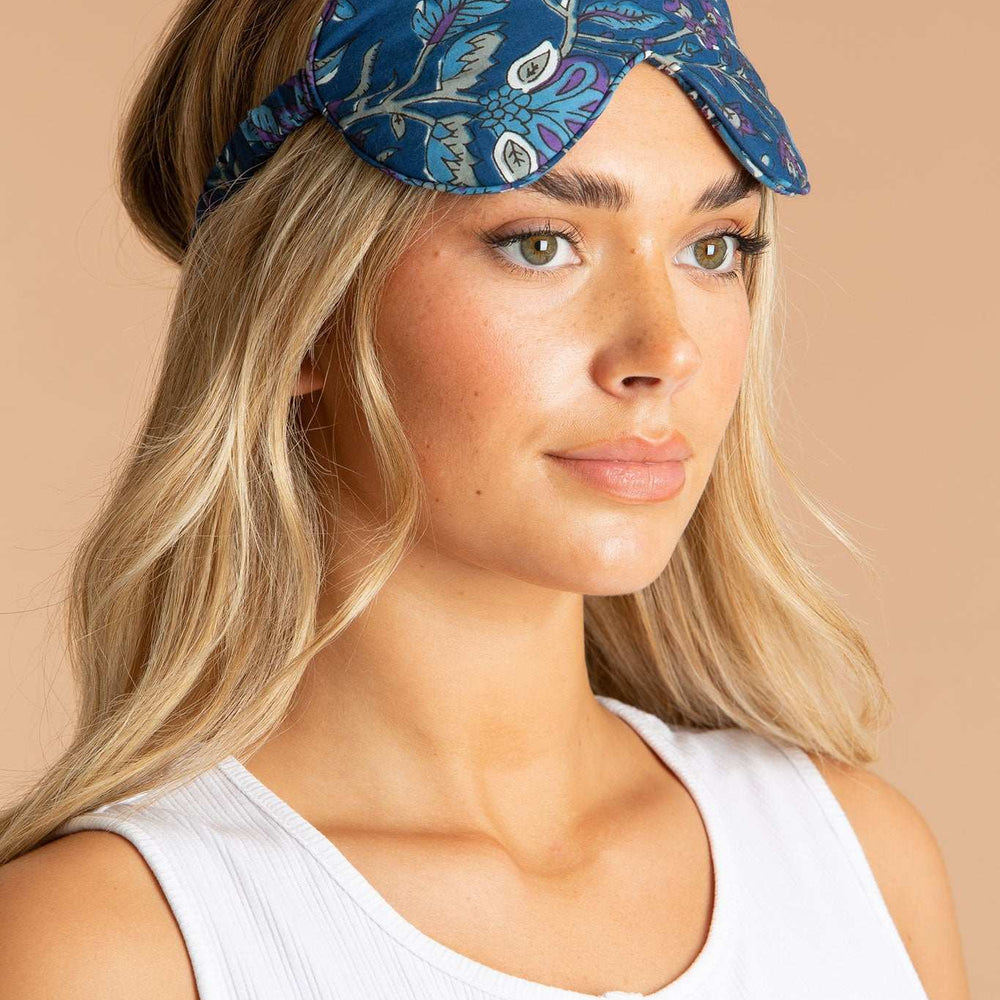 Blue Lagoon Cotton Sleep Mask inara