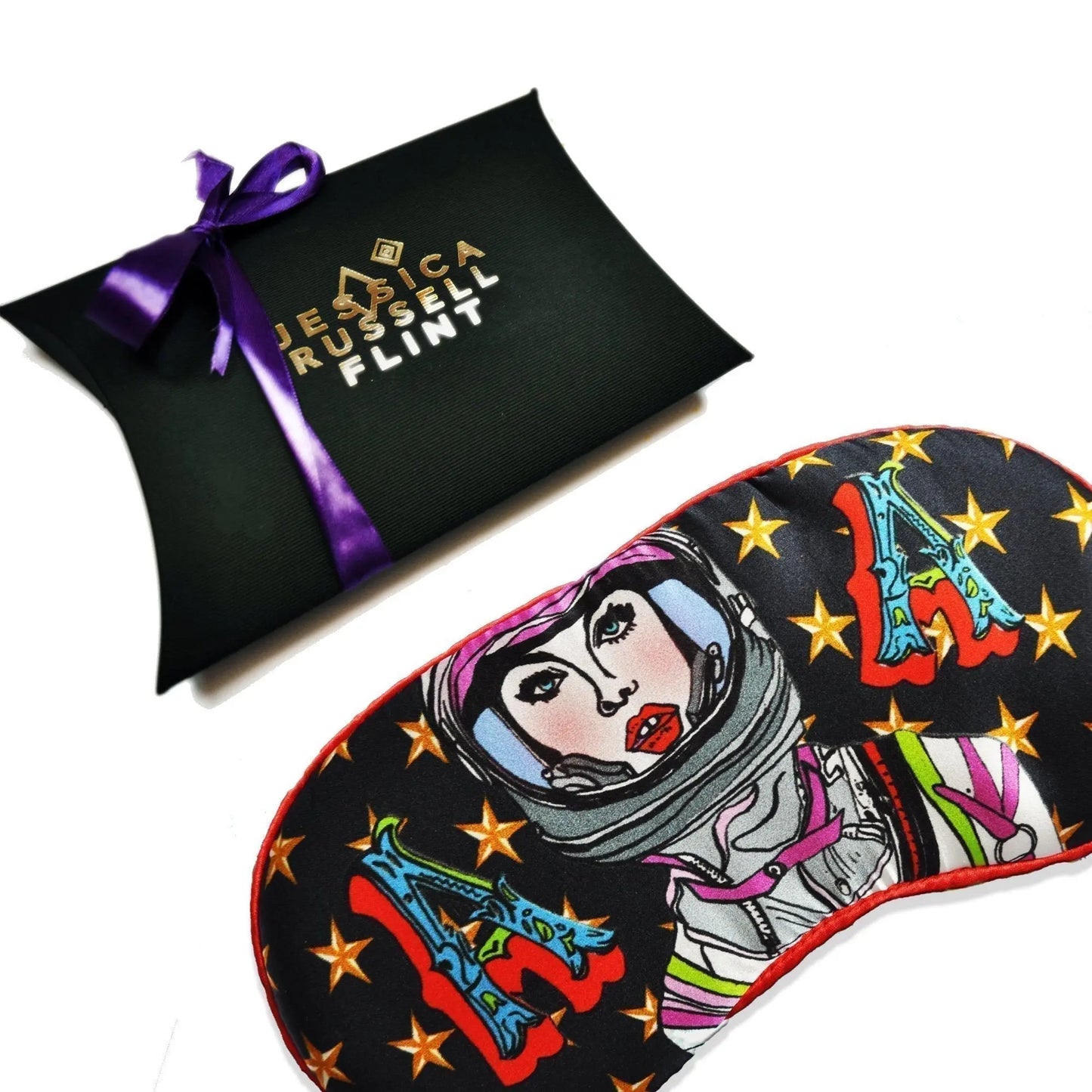 A for Astronaut Silk Eye Mask Jessica Russell Flint