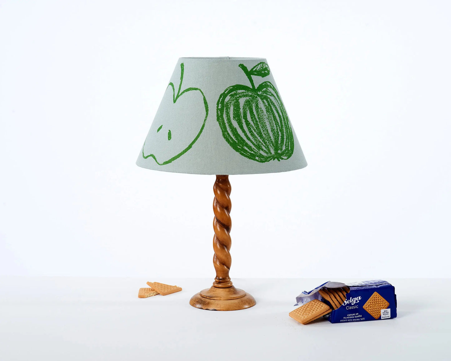 A is for Apple Lampshade | Aquamarine Stoff Studios