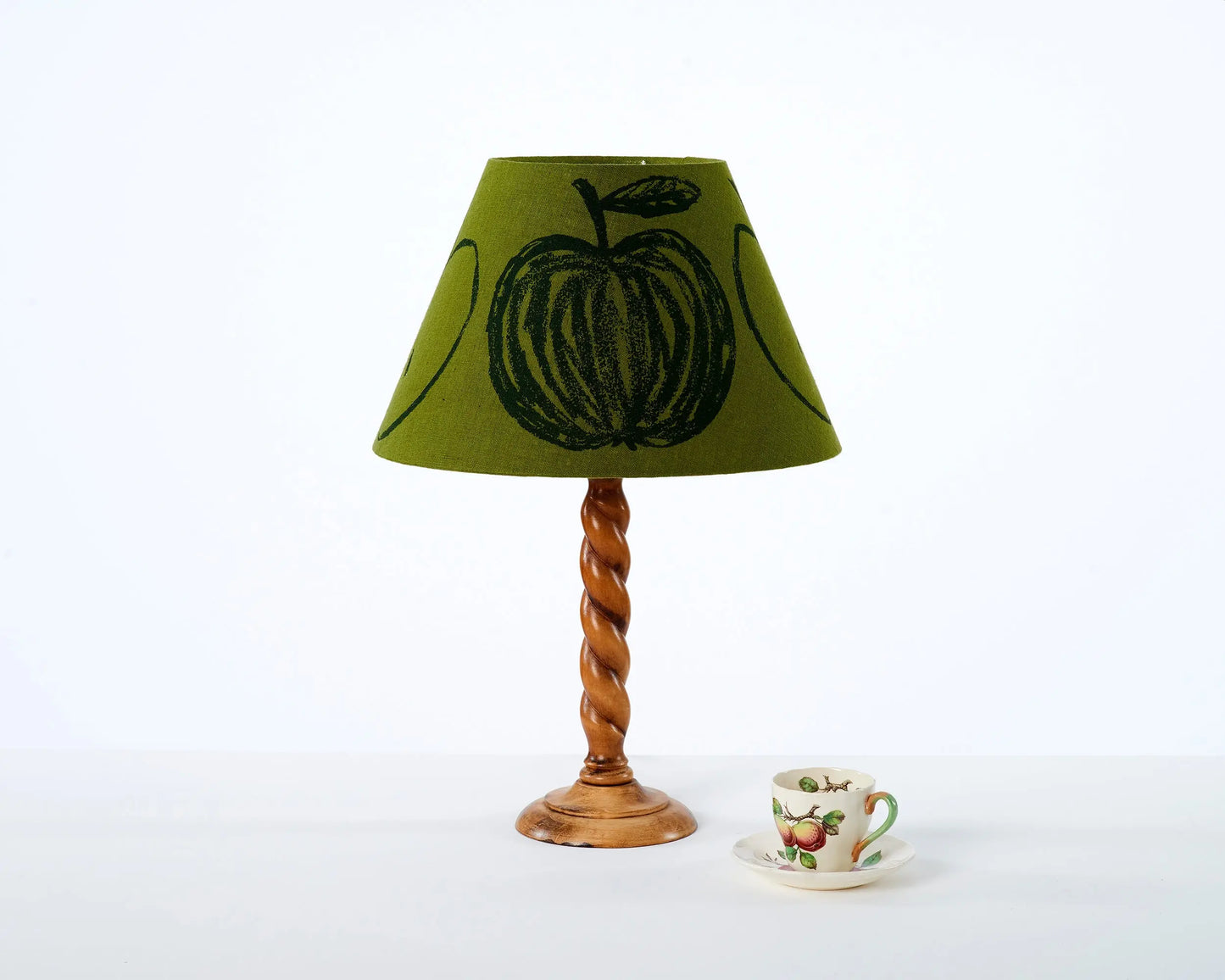 A is for Apple Lampshade | Hunter Green Stoff Studios
