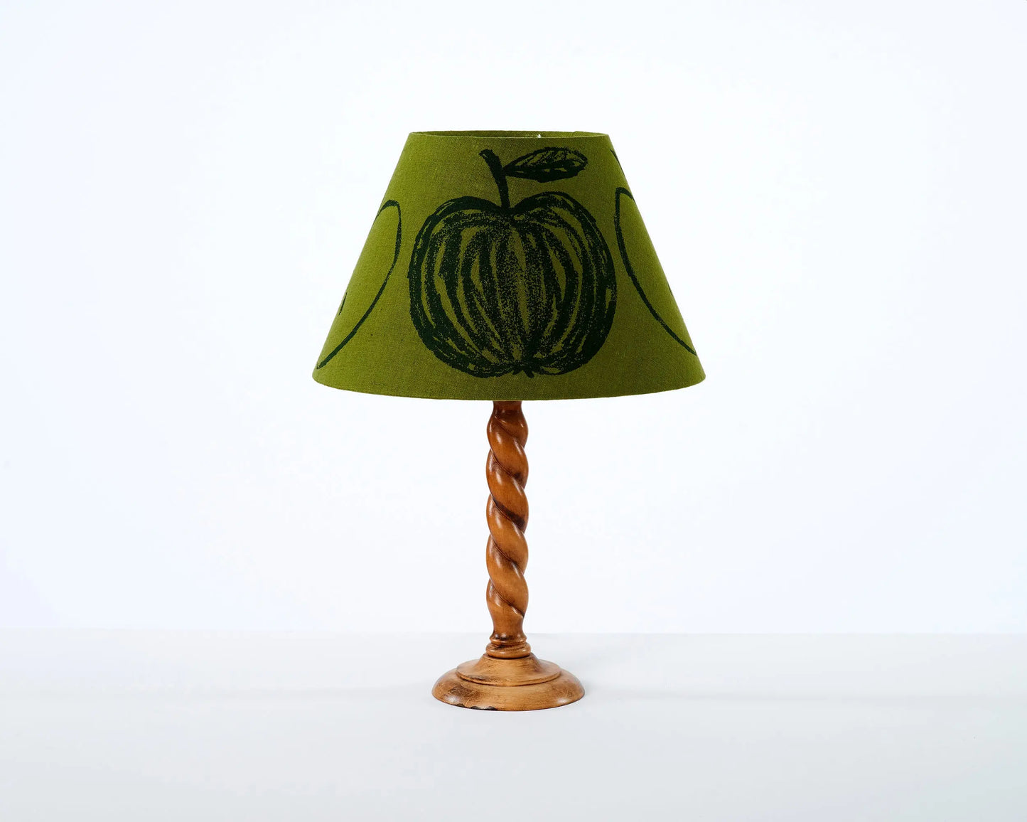 A is for Apple Lampshade | Hunter Green Stoff Studios