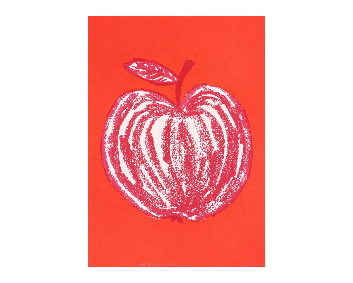 A is for Apple Print | Braeburn Red Stoff Studios