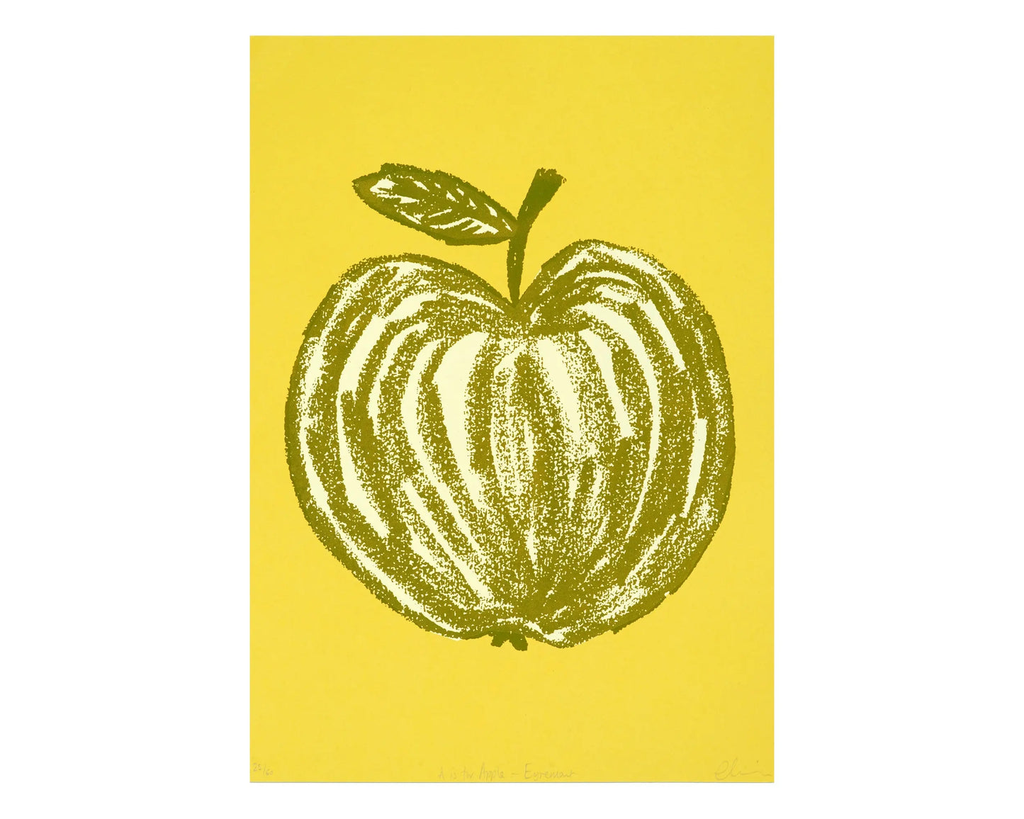 A is for Apple Print | Egremont Green Stoff Studios