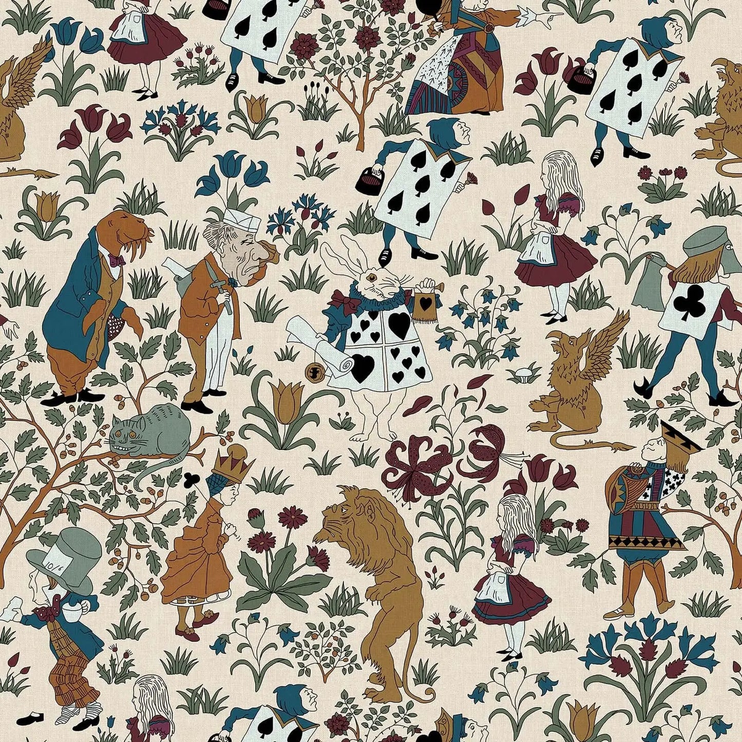ALICE IN WONDERLAND Wallpaper - Achillea House of Hackney