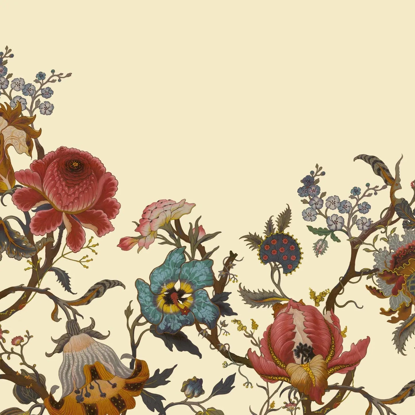 ARTEMIS CLIMBING WALLS Wallpaper - Ecru House of Hackney