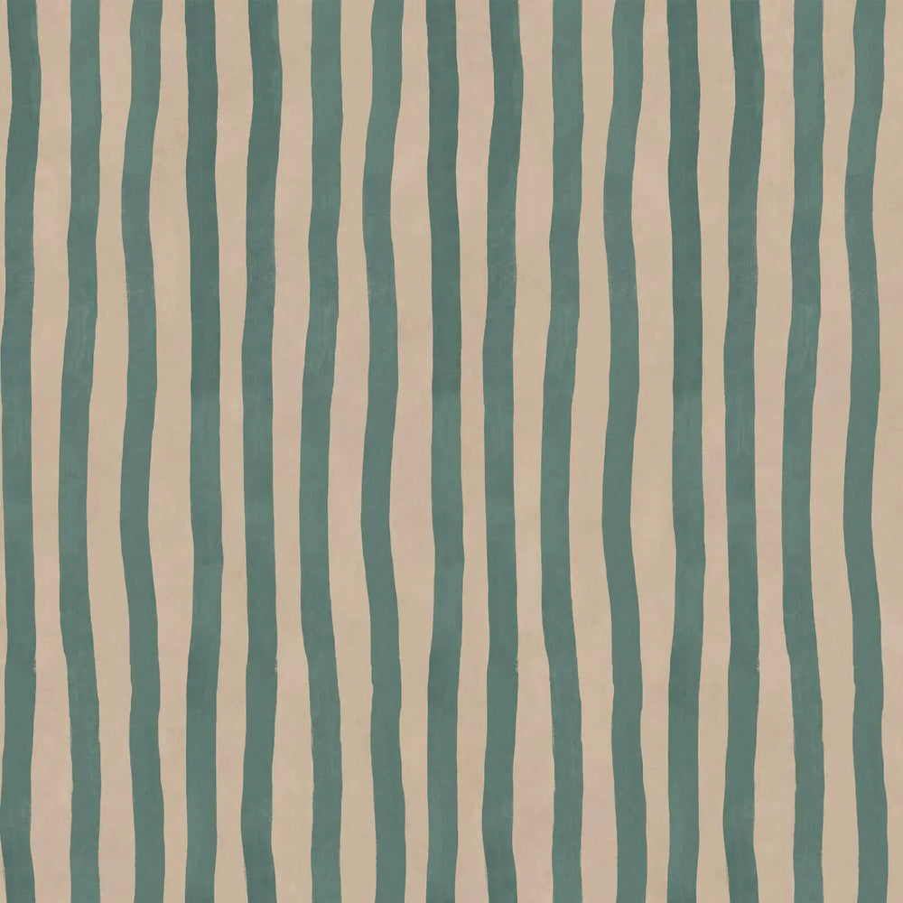 ARTIST&#39;S STRIPE Wallpaper - Euphorbia &amp; Alabaster House of Hackney