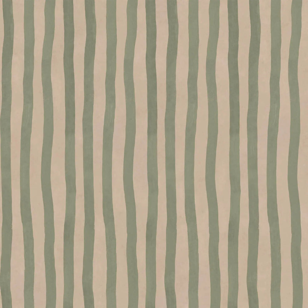 ARTIST&#39;S STRIPE Wallpaper - Sap &amp; Alabaster House of Hackney