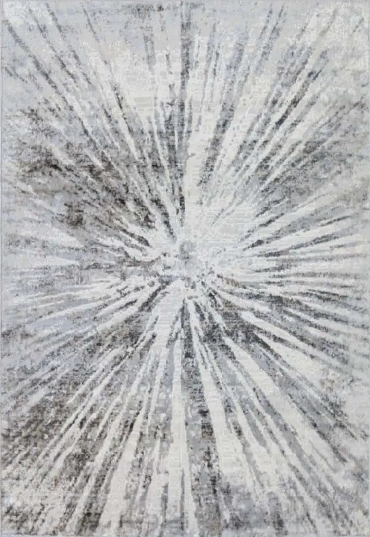 Abstract Burst Grey Rug | D149A The Rugs