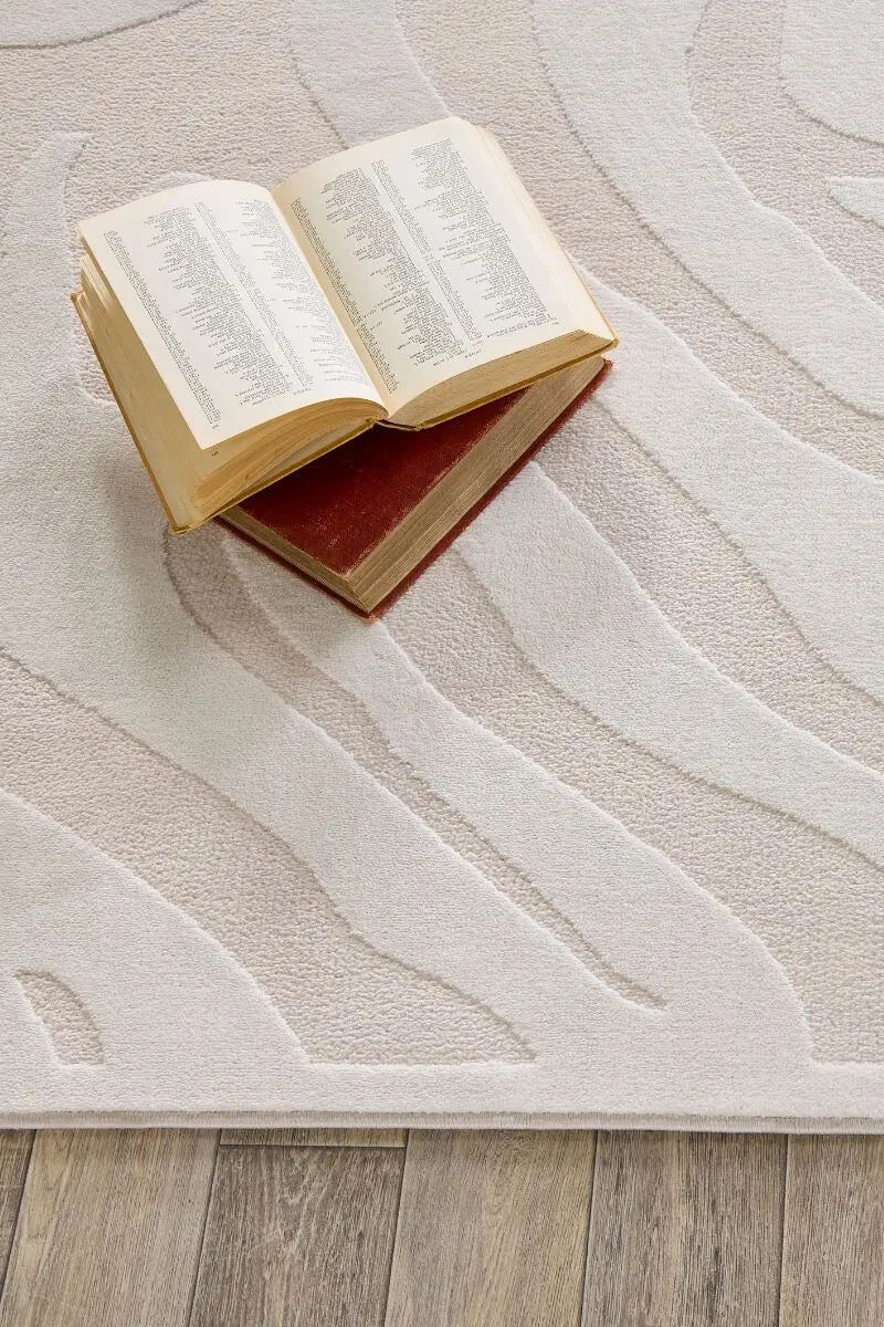 Abstract Geometric Rug – Cream Shades The Rugs