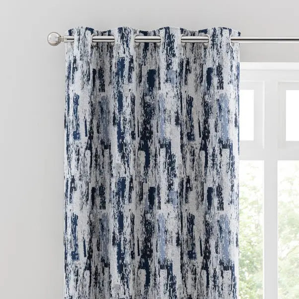 Abstract Global Eyelet Curtains Dunelm