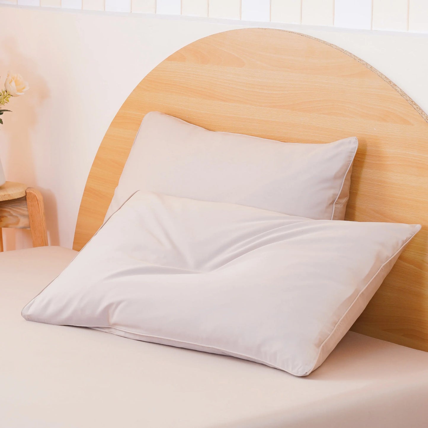 Ackly Bamboo - Beige Pillowcases Pair SHEET STORY
